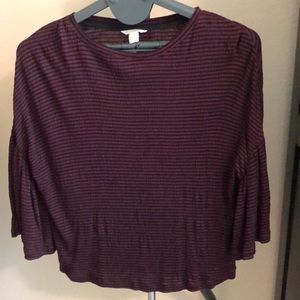 Nordstrom: Caslon XS ruffle sleeve shirt